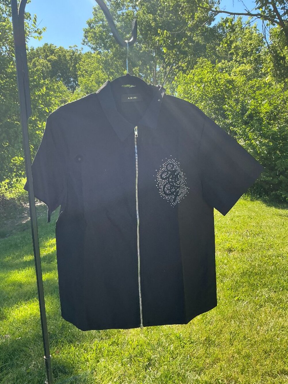 Black Amiri gem shirt-jacket